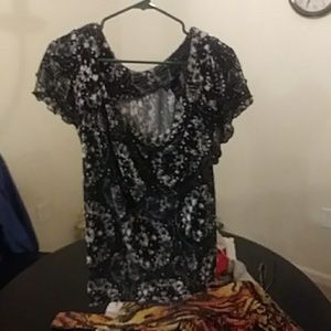 Lane Bryant print blouse